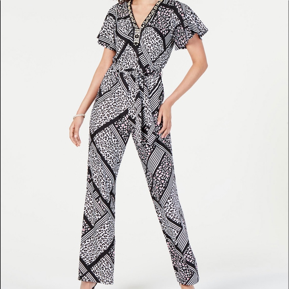 Petite Flutter Sleeve Jumpsuit Sz: PXS